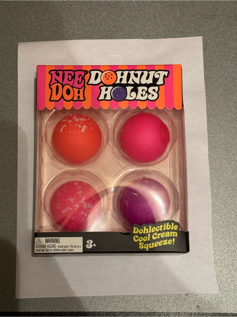 Schylling Needoh Donut Holes | Squishy- Cool Cream Squeeze Fidget Stress Relief